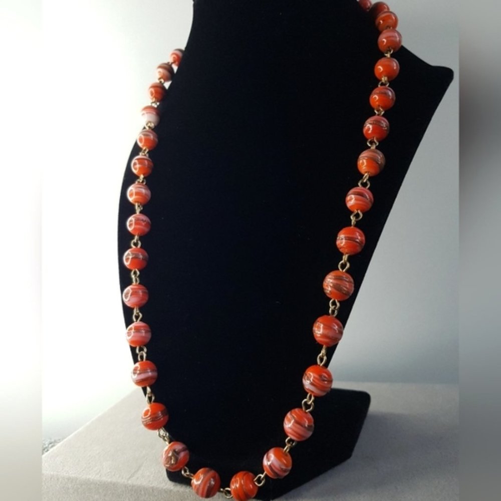 Vintage glass bead necklace